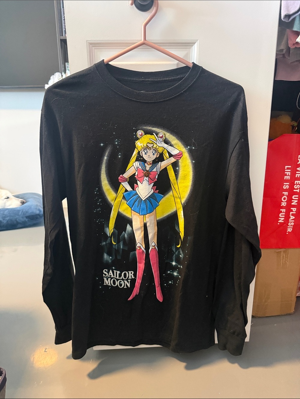 Sailor Moon Women's Black Graphic Long-Sleeve Tee
